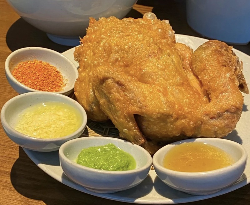 Pollo en forma de calabaza